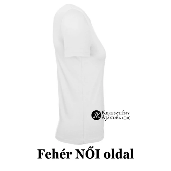 Ároni áldás - Szülinapos - igés, mintás, keresztény feliratos, kereknyakú női póló, FEHÉR XS - 2XL ( S )