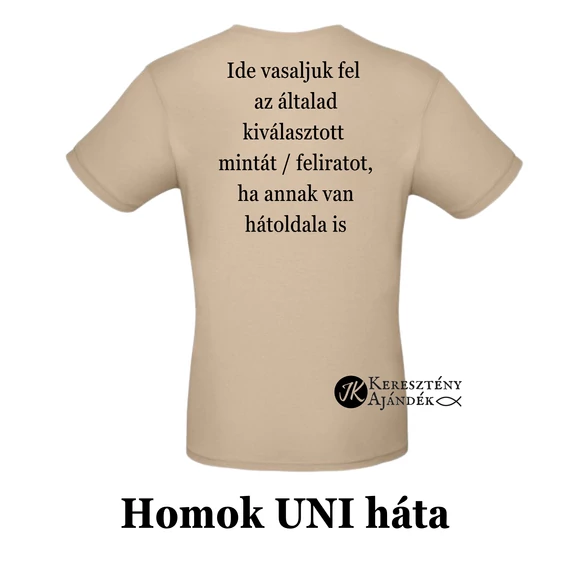 HOMOK Unisex ÜRES póló - egyedi póló rendeléshez, válassz hozzá MINTÁT is! ( többféle színben / méretben ) XL méret