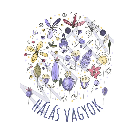 Hálás vagyok - igés, mintás, keresztény feliratos, kereknyakú női póló, FEHÉR színben XS - 2XL méretben ( S )