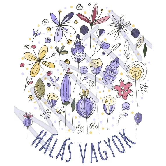 Hálás vagyok- igés, mintás, keresztény feliratos, kereknyakú női póló, VILÁGOSZÖLD színben XS - 2XL méretben ( M )