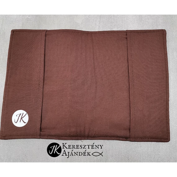 Blessed - barna-bézs színű, bibliaborító textil anyagból (Károli fordításhoz) 14 x 19 cm