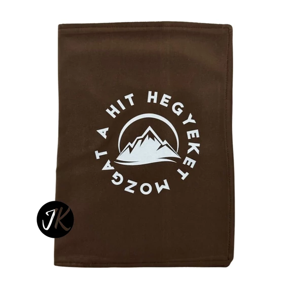 A hit hegyeket mozgat - bibliaborító textil anyagból EFO / RÚF méretre BARNA