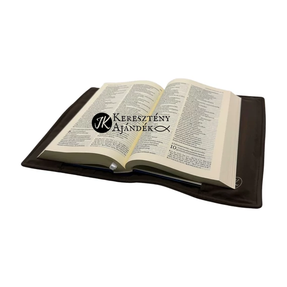 Faith opens doors - bibliaborító textil anyagból EFO / RÚF méretre BARNA