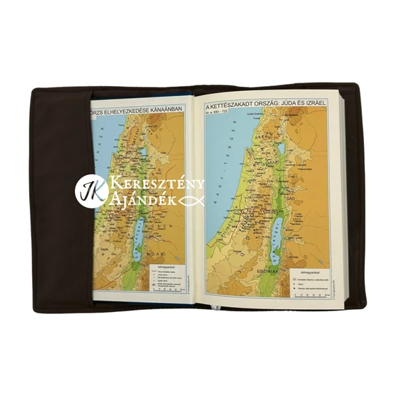 Faith opens doors - bibliaborító textil anyagból EFO / RÚF méretre BARNA