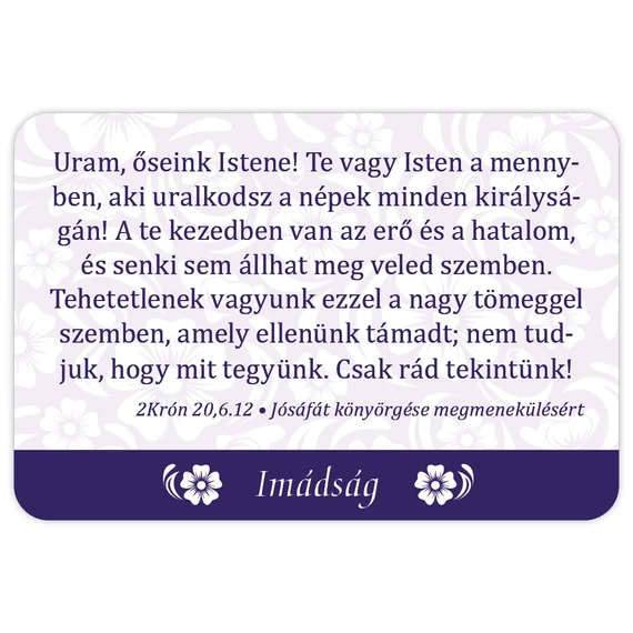 Hozzád kiáltok, Uram! - 54 hálaadás, dicséret, könyörgés, bűnvallás, fohász kártyacsomag