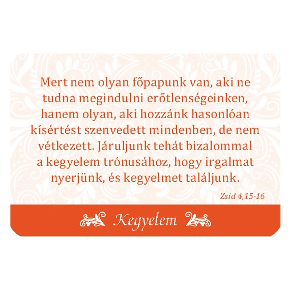 Kegyelmes - 54 darabos kártyacsomag, Isten megbocsátó szeretetéről és megváltó kegyelméről
