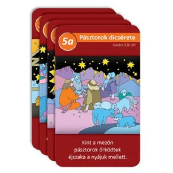 Jászolba született gyermek - kártyajáték, karácsonyi kvartett, 7 éves kortól