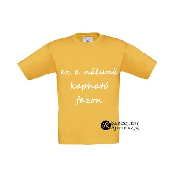 ÚJ! - Világosságom és segítségem az ÚR - keresztény feliratos póló, lányoknak / fiúknak ( 1 évestől 8 évesig ) SÁRGA