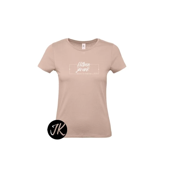 Hitben járunk, nem látásban - igés, keresztény feliratos, kereknyakú póló, milleniumi rózsaszín szín ( női fazon ) XS - 2XL ( S )