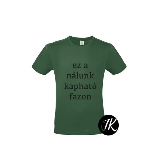 Jézus Krisztus az út, igazság és élet - igés, mintás, keresztény feliratos, kereknyakú férfi / unisex póló, PALACKZÖLD S - 2XL ( S )