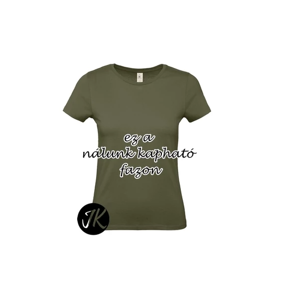 Jézus - igés, keresztény feliratos, kereknyakú női póló á la Friends aka Jóbarátok (khaki)  XS - 2XL (S)