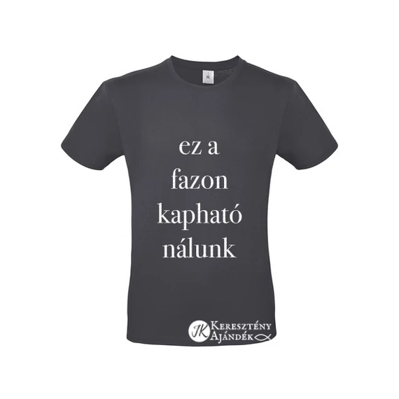 Az Úr az én pásztorom 23.Zsoltár - igés, mintás, keresztény feliratos, kereknyakú férfi / unisex póló, SZÜRKE S - 2XL ( S )
