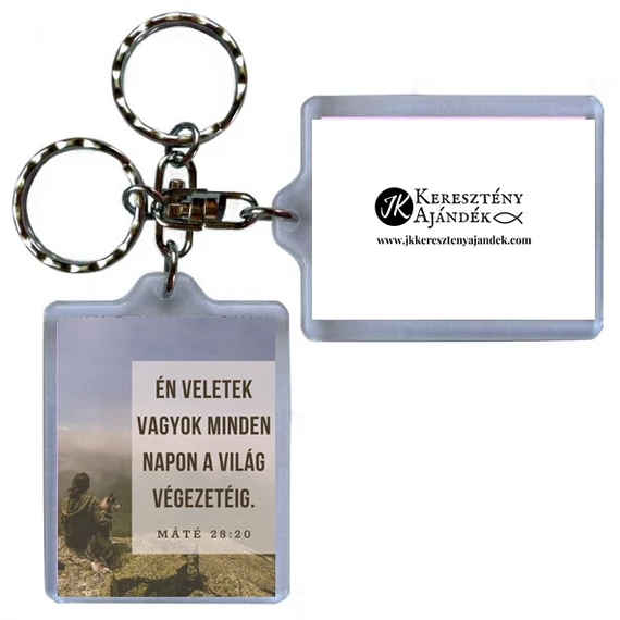 Igés kulcstartó - Én veletek vagyok minden napon a világ végezetéig (műanyag)