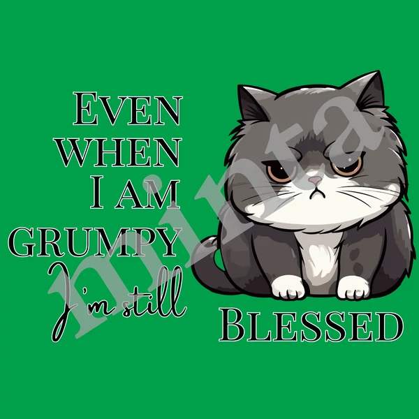 Even when I am grumpy, I&#039;m still BLESSED - keresztény feliratos, gyermekpóló lányoknak és fiúknak 7 évestől 14 évesig - ZÖLD - ( 9-11 éves )