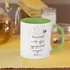 Készítsétek az Úr útját, egyengessétek ösvényeit! Máté 3,3-  igés, keresztény feliratos, kerámia bögre 330 ml VILÁGOSZÖLD