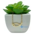 Ichthys ( halas ) kereszttel - keresztény szimbólumos, medálos, nemesacél nyaklánc ( 47 cm ) ARANY színű