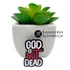 God is not dead ( Isten nem halott ) - igés, keresztény feliratos kitűző, fémből