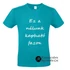Chosen - not forsaken - mintás, keresztény feliratos, kereknyakú női póló, TÜRKIZ színben UNISEX XL méretben ( PLUS SIZE )