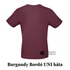 Ichthys / Keretes halas - igés, keresztény feliratos, kereknyakú férfi póló, burgundi BORDÓ színben S - 3XL  (S)