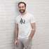 Alfa és Omega - igés, mintás, keresztény feliratos, kereknyakú férfi / unisex póló, FEHÉR S - 2XL méretben ( S )