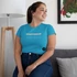 A Lélek gyümölcse (Gal. 5,22-23) - igés, keresztény feliratos, kereknyakú női póló ( kék színben ) XS - 2XL (2XL)