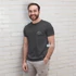 Mustármagnyi hit - igés, mintás, keresztény feliratos, kereknyakú férfi / unisex póló, GRAFITSZÜRKE színben,  S - 2XL méretben ( S ) KÉTOLDALAS MINTA