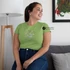 Hálás vagyok - igés, mintás, keresztény feliratos, kereknyakú női póló, VILÁGOSZÖLD színben XS - 2XL méretben ( 2XL )