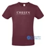 Chosen - not forsaken - igés, mintás, keresztény feliratos, kereknyakú férfi póló, BURGUNDY BORDÓ S - 2XL méretben ( S )