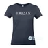 Chosen - not forsaken - igés, mintás, keresztény feliratos, kereknyakú női póló, SÖTÉTKÉK színben XS - 2XL méretben ( XS )