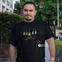 Ti vagytok a világ világossága-  igés, mintás, keresztény feliratos, kereknyakú férfi póló, FEKETE S - 2XL méretben ( S )