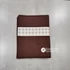 Faith Hope Love - barna, kockás bibliaborító textil anyagból RÚF közép méretre 19 x 15 cm