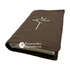 Kereszt és galamb - bibliaborító textil anyagból EFO / RÚF méretre BARNA
