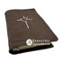 Kereszt és galamb - bibliaborító textil anyagból EFO / RÚF méretre BARNA