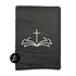 Biblia és kereszt - bibliaborító textil anyagból EFO / RÚF méretre FEKETE