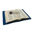 I'm talking to God - bibliaborító textil anyagból EFO / RÚF méretre FARMERKÉK PÖTTYÖS