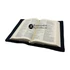 Faith opens doors - bibliaborító textil anyagból EFO / RÚF méretre FEKETE 