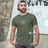 Hitben járunk, nem látásban - igés, keresztény feliratos, kereknyakú férfi póló, milleniumi KHAKI színben S - 2XL méretben (S)