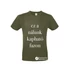 Jézus - Kávé - Amen - igés, mintás, keresztény feliratos, kereknyakú férfi / unisex póló, KHAKI S - 2XL méretben ( S )