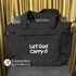Let God Carry It - női, oversized tote bag / nagyméretű oldaltáska, keresztény felirattal FEKETE 21Literes