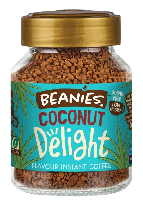 Beanies Coconut Delight Kókuszos ízesítésű, ízű instant kávé 50 g - cukormentes, gluténmentes, tejmentes, 25 adag